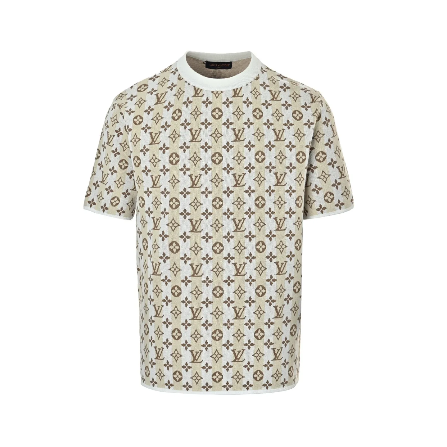 Louis Vuitton/Louis Vuitton 26ss allover old flower jacquard knitted short sleeves